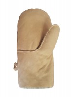 Меховая рукавица из натуральной замши ручной работы  