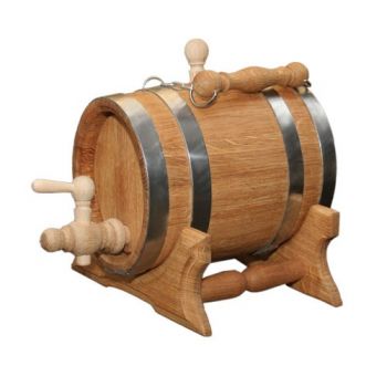 Oak rundlet with holder 7.5 l ― Russian Bath House