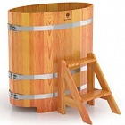 Oval larch tub for 2