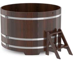 Round larch tub for 6 ― Russian Bath House