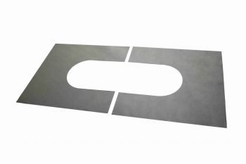 2-part stainless steel plate for garret floor ― Russian Bath House