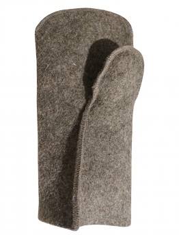 Felt glove, grey ― Russian Bath House