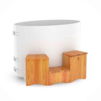 U-shaped tub podium, larch